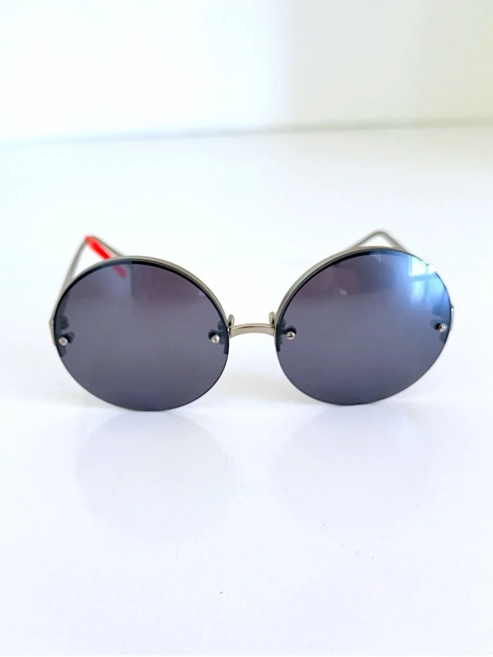 NWT Linda Farrow 313 Round Sunglasses Rare C10 Matt Gold Silver Grey Archival